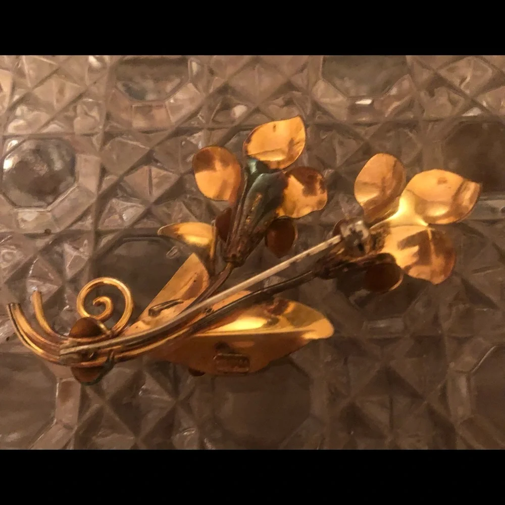 ❤️ VTG CARL ART Floral Brooch - Picture 5 of 14